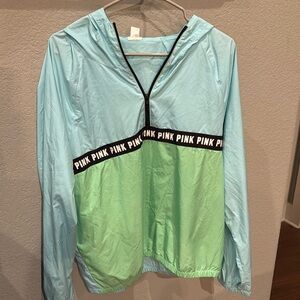 PINK Victoria's Secret Blue and Green Hoodie